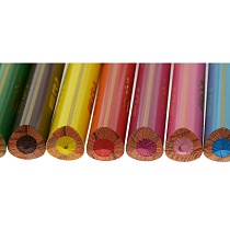 Набор карандашей цветных Giotto Elios Triangular, пластиковые, трехгранные, 3,3 мм, 6 цветов
